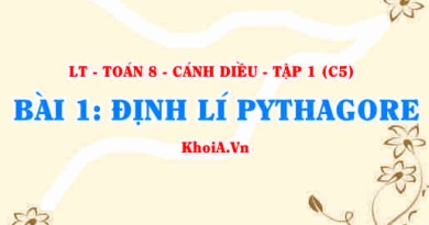 Công thức Định lí Pythagore, Pythagore đảo phát biểu như nào, Ví dụ? Toán 8 bài 1 c5cd1